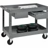 Cheap 😀 Global Industrial™ Stock Cart w/2 Drawers & 2 Shelves, 500 lb. Cap, 36"L x 24"W x 32"H, Gray 😀