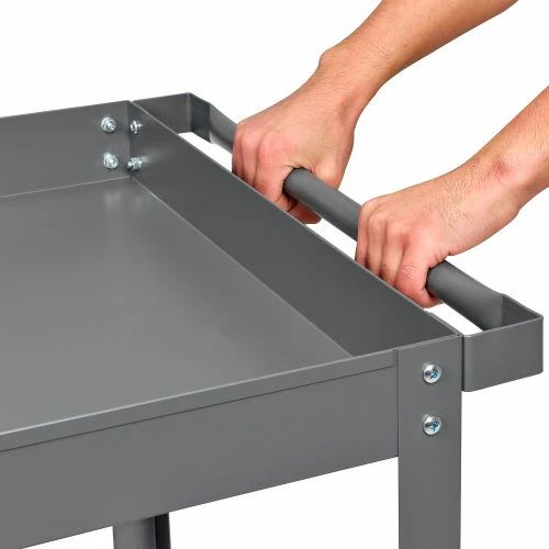 Best deal π€© Global Industrial Steel Stock Cart w/2 Shelves, 800 lb. Capacity, 36"L x 24"W x 32"H π - Image 6