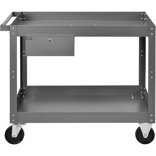 Brand new β¨ Global Industrial Stock Cart w/1 Drawer & 2 Shelves, 800 lb. Cap, 36"L x 24"W x 32"H, Gray π₯° - Image 3