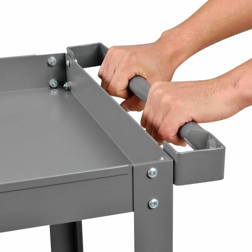 Budget β Global Industrial Steel Stock Cart w/2 Shelves, 800 lb. Capacity, 30"L x 18"W x 36"H π - Image 6