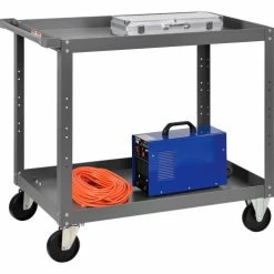 Hot Sale 🛒 Global Industrial™ Steel Stock Cart w/2 Shelves, 500 lb. Capacity, 36"L x 24"W x 36"H 😍