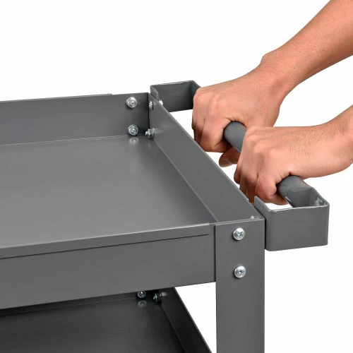 Coupon π Global Industrial Steel Stock Cart w/4 Shelves, 800 lb. Capacity, 30"L x 18"W x 36"H π - Image 5