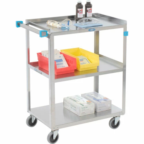 Deals 🧨 Lakeside® Steel Utility Cart w/3 Shelves, 300 lb. Capacity, 30-3/4"L x 18-3/8"W x 33"H 🌟 - Image 3