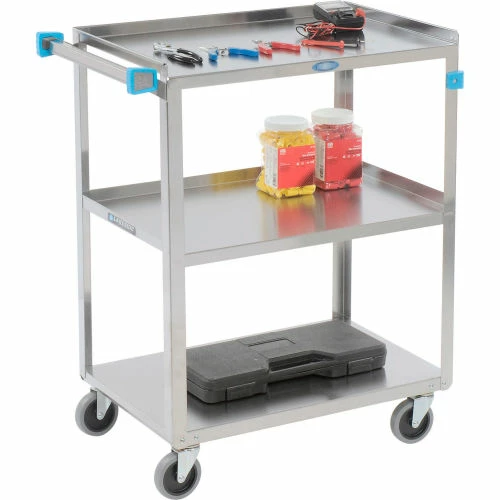 Deals 🧨 Lakeside® Steel Utility Cart w/3 Shelves, 300 lb. Capacity, 30-3/4"L x 18-3/8"W x 33"H 🌟 - Image 4