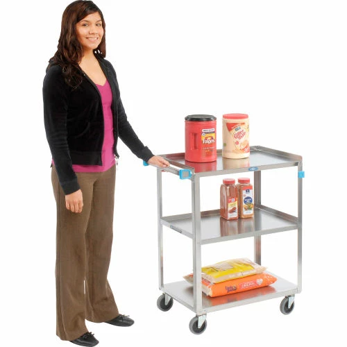 Deals 🧨 Lakeside® Steel Utility Cart w/3 Shelves, 300 lb. Capacity, 30-3/4"L x 18-3/8"W x 33"H 🌟 - Image 5