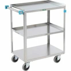 Cheap ✔️ Lakeside® Steel Utility Cart w/3 Shelves, 500 lb. Capacity, 31"L x 19"W x 32"H 🛒