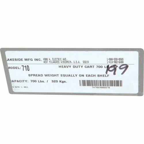 Deals ⭐ Lakeside® Steel Utility Cart w/3 Shelves, 700 lb. Cap, 34-1/4"L x 16-1/4"W x 34-1/4"H 🧨 - Image 16