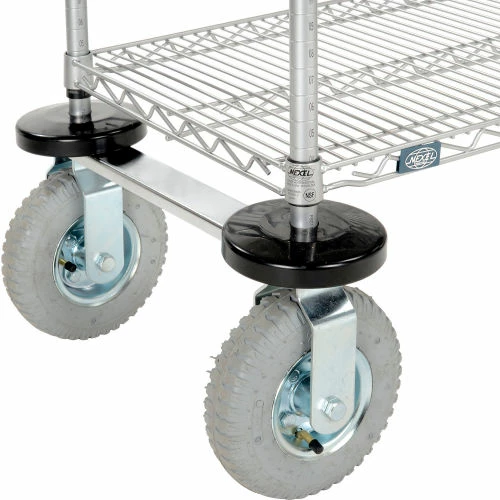 Best deal 🎉 Nexelate® Curbside Cart w/3 Shelves & Pneumatic Casters, 48"L x 18"W x 43"H 😉 - Image 10