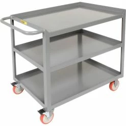 Best Pirce βοΈ Little Giant® Mobile Workstation w/3 Shelves, 1200 lb. Capacity, 36"L x 24"W x 34"H, Gray π