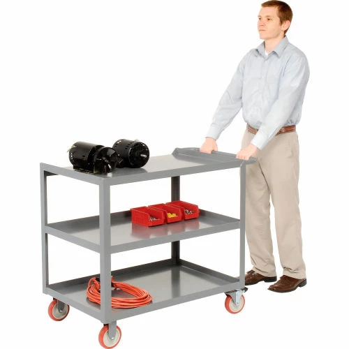 Best Pirce βοΈ Little Giant® Mobile Workstation w/3 Shelves, 1200 lb. Capacity, 36"L x 24"W x 34"H, Gray π - Image 4