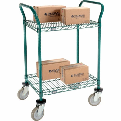 Top 10 🥰 Nexel® Utility Cart, 2 Shelf, Poly-Green®, 24"L x 18"W x 39"H, Polyurethane Swivel Casters 🧨 - Image 2