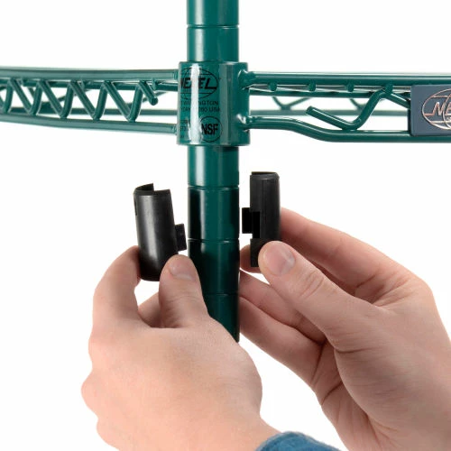 Coupon 👏 Nexel® Utility Cart, 3 Shelf, Poly-Green®, 24"L x 24"W x 39"H, Polyurethane Swivel Casters 💯 - Image 6