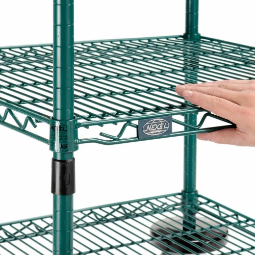 Coupon 👏 Nexel® Utility Cart, 3 Shelf, Poly-Green®, 24"L x 24"W x 39"H, Polyurethane Swivel Casters 💯 - Image 7