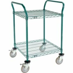 Top 10 π₯° Nexel® Utility Cart, 2 Shelf, Poly-Green®, 24"L x 24"W x 39"H, Polyurethane Brake Casters π