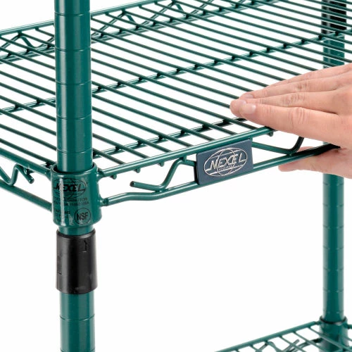 Promo 🛒 Nexel® Utility Cart, 3 Shelf, Poly-Green®, 24"L x 18"W x 39"H, Polyurethane Swivel Casters 🌟 - Image 7