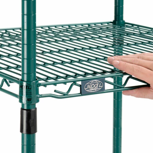 Wholesale 🔔 Nexel® Utility Cart, 2 Shelf, Poly-Green®, 24"L x 24"W x 39"H, Polyurethane Swivel Casters 👍 - Image 7