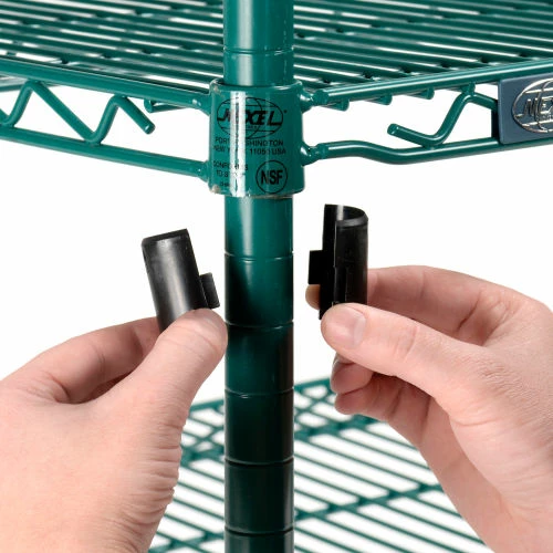 Coupon 😀 Nexel® Utility Cart, 3 Shelf, Poly-Green®, 36"L x 24"W x 39"H, Polyurethane Swivel Casters ⌛ - Image 6