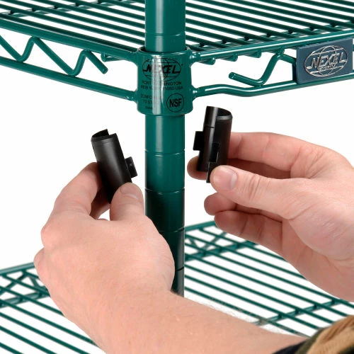 Budget 🔔 Nexel® Utility Cart, 3 Shelf, Poly-Green®, 36"L x 18"W x 39"H, Polyurethane Brake Casters 🎉 - Image 6