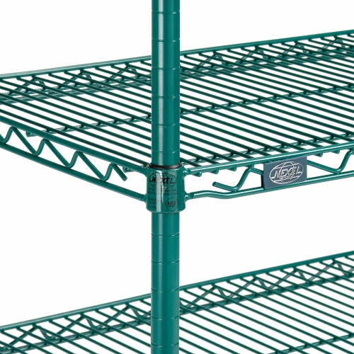 Budget 🔔 Nexel® Utility Cart, 3 Shelf, Poly-Green®, 36"L x 18"W x 39"H, Polyurethane Brake Casters 🎉 - Image 8