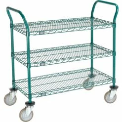 Best deal β Nexel® Utility Cart, 3 Shelf, Poly-Green®, 36"L x 18"W x 39"H, Polyurethane Swivel Casters π€©