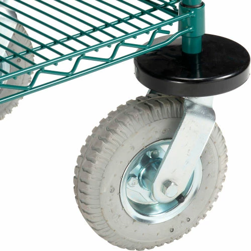 Top 10 🎁 Nexel® Utility Cart, 2 Shelf, Poly-Green®, 36"L x 18"W x 42"H, Pneumatic Rigid Casters 👍 - Image 5