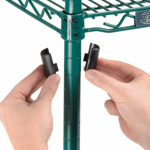 Best Sale 👏 Nexel® Utility Cart, 2 Shelf, Poly-Green®, 36"L x 18"W x 39"H, Polyurethane Rigid Casters ✨ - Image 6