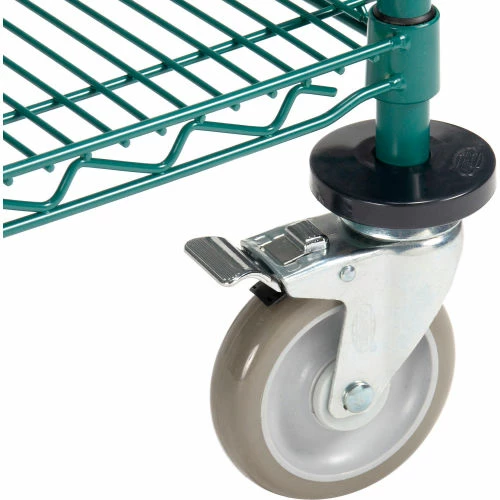 Discount ✨ Nexel® Utility Cart, 3 Shelf, Poly-Green®, 36"L x 18"W x 39"H, Polyurethane Rigid Casters ⭐ - Image 5