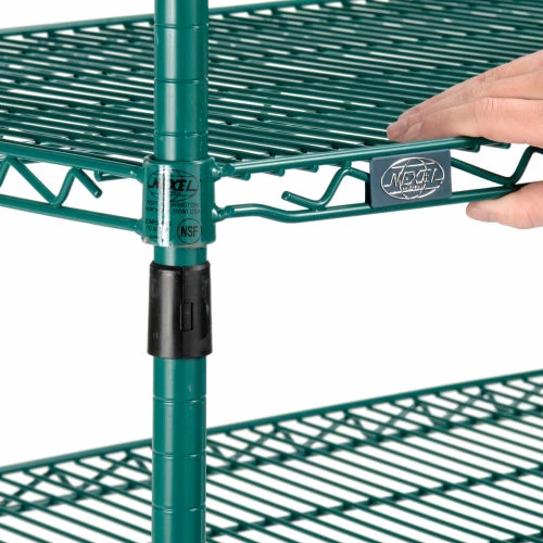 Hot Sale 🎉 Nexel® Utility Cart, 3 Shelf, Poly-Green®, 36"L x 24"W x 39"H, Polyurethane Rigid Casters 👏 - Image 7