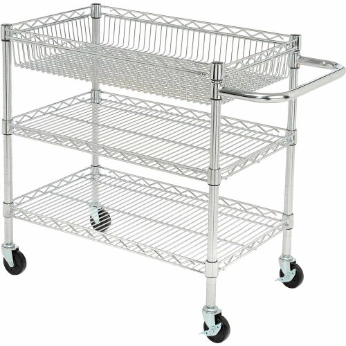 Buy π― Luxor Wire Transport Cart, 400 lb. Capacity, 30"L x 18"W x 30"H, Silver π - Image 3