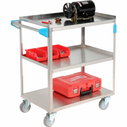 New β¨ Carlisle® Steel Utility Cart, 300 lb. Capacity, 27"L x 18"W x 33-3/8"H π - Image 2