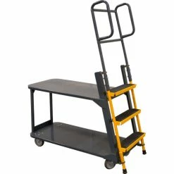 Best reviews of 💯 Ballymore Steel Stockpicker Cart w/2 Shelves, 1000 lb. Capacity, 51"L x 21"W x 63"H 🥰