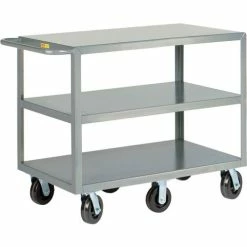 Best Pirce 💯 Little Giant® Shelf Truck w/3 Shelves, 3600 lb. Capacity, 53-1/2"L x 30"W x 36"H, Gray ✨