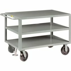 Top 10 🤩 Little Giant® Shelf Truck w/3 Shelves & Floor Lock, 5000 lb. Cap, 65-1/2"L x 30"W x 36"H, Gray 🛒