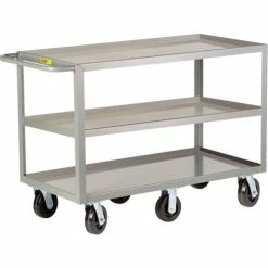 Wholesale ⌛ Little Giant® Shelf Truck w/3 Lip Shelves, 3600 lb. Capacity, 65-1/2"L x 30"W x 36"H, Gray ⭐