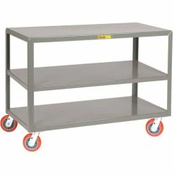 Best Pirce 😀 Little Giant® Mobile Table w/3 Shelves, 1000 lb. Capacity, 36"L x 24"W x 34"H, Gray 👍