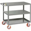 Brand new 🔔 Little Giant® Welded Service Cart w/3 Shelves, 2000 lb. Capacity, 48"L x 24"W x 35"H, Gray 😉