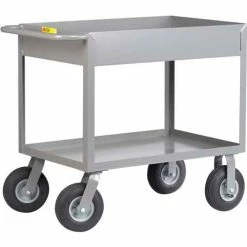 Outlet 🎉 Little Giant® Cushion Load Truck w/6" Deep Shelf, 1200 lb. Capacity, 48"L x 24"W x 36"H, Gray ⭐