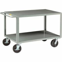 Hot Sale 🌟 Little Giant® Shelf Truck w/2 Shelves & Wheel Brakes, 5000 lb. Cap, 53-1/2"L x 24"W x 36"H 🔥