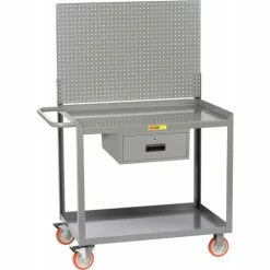 Budget 🤩 Little Giant® Mobile Workstation w/Pegboard & 1 Drawer, 1200 lb. Capacity, 41"L x 24"W x 60"H 🛒