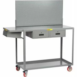 Buy 🎁 Little Giant® Mobile Workstation w/2 Drawers, 1200 lb. Capacity, 60"L x 24"W x 66"H 😀