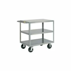 Deals 🔥 Little Giant® Welded Shelf Truck w/3 Shelves, 3600 lb. Capacity, 48"L x 30"W x 36"H, Gray 🔥