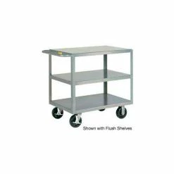 Wholesale 😀 Little Giant® Welded Shelf Truck w/3 Lip Shelves, 3600 lb. Capacity, 60"L x 30"W x 36"H, Gray 💯