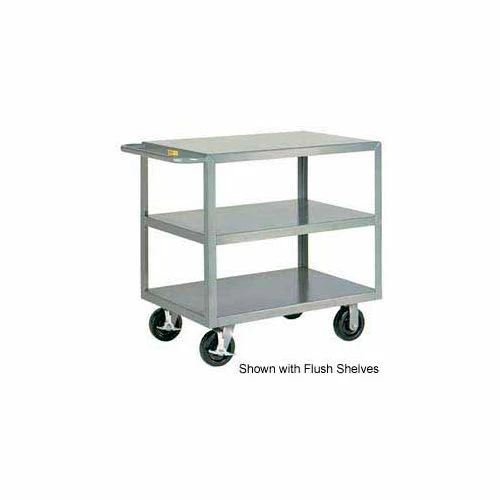Wholesale π Little Giant® Welded Shelf Truck w/3 Lip Shelves, 3600 lb. Capacity, 60"L x 30"W x 36"H, Gray π―