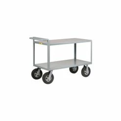 Best Sale 👍 Little Giant® Merchandise Cart w/Flush Shelves, 1500 lb. Capacity, 48"L x 30"W x 40"H, Gray 😉