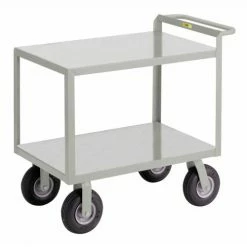 Best deal 🎁 Little Giant® Instrument Cart w/Shelves & Hand Guard, 1200 lb. Cap, 36"L x 24"W x 34"H, Gray ✨