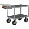 Budget 🧨 Little Giant® Instrument Cart w/Flat Shelves & Mat, 1200 lb. Cap, 36"L x 24"W x 34"H, Gray 💯