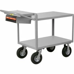 Coupon 🔔 Little Giant® Instrument Cart w/Flush Shelves, 1200 lb. Capacity, 48"L x 24"W x 34"H, Gray 🔥