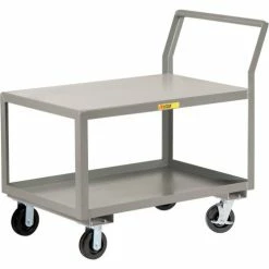 Best Sale 👍 Little Giant® Utility Cart w/2 Shelves & Wheel Brakes, 3600 lb. Capacity, 51"L x 24"W x 42"H 🌟