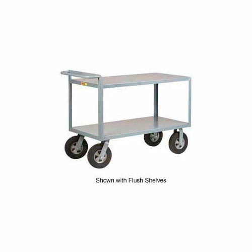 Discount π Little Giant® Merchandise Cart w/Tray Shelves, 1500 lb. Capacity, 48"L x 30"W x 40"H, Gray π