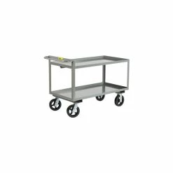Buy ✔️ Little Giant® Merchandise Cart w/Tray Shelves, 2000 lb. Capacity, 60"L x 30"W x 34"H, Gray 👏